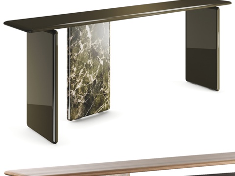  现代端景条案3d模型 