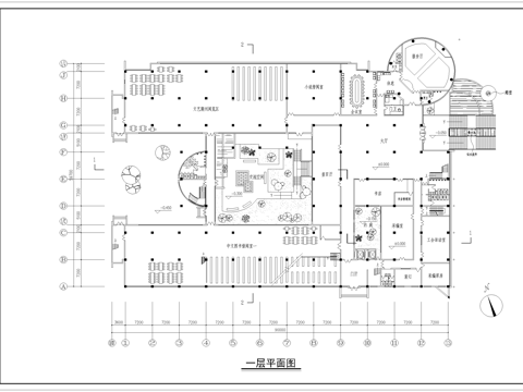 图书馆 最新平面施工图设计cad施工图