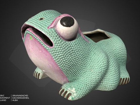  青蛙形花插达夫府邸3d模型 