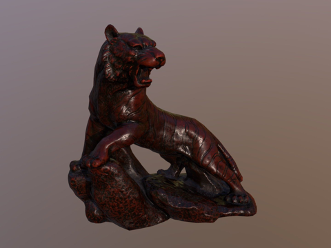  老虎雕像3d模型3d模型 