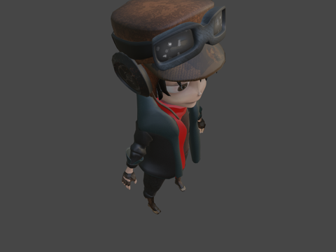  动漫男孩3d模型 