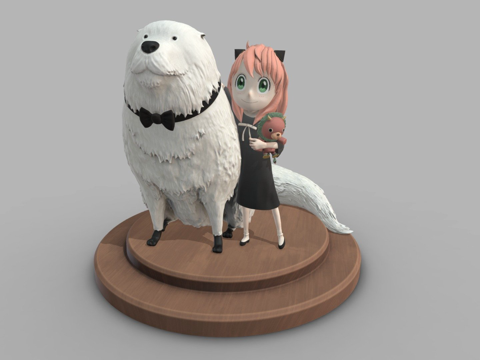  阿尼亚福杰间谍过家家粉丝艺术3d模型 