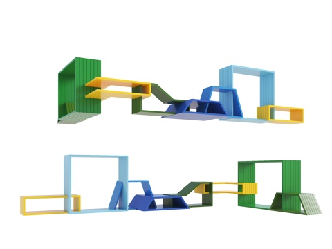  公共空间装置 景观小品 现代装置 打卡小品 景区小品 公园小3d模型 