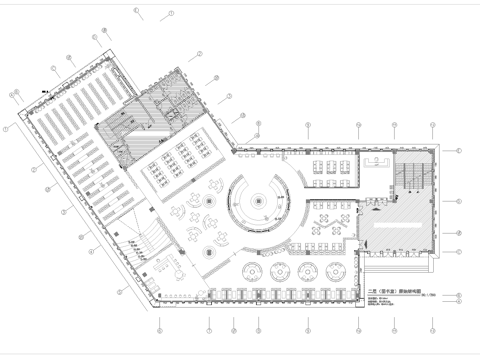 图书馆 最新平面施工图设计cad施工图