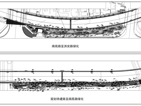 滨水河道治理绿化景观CAD施工图集cad施工图