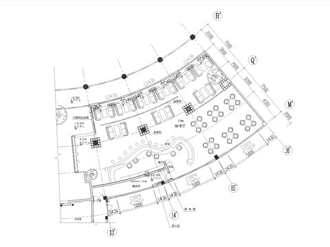 咖啡厅 最新全套施工图设计cad施工图