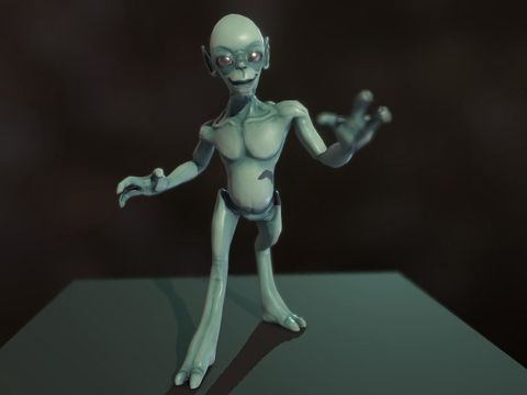  灰色外星人3d模型 