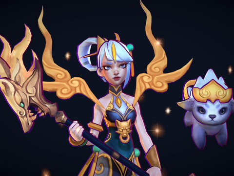  月光女皇拉克丝粉丝艺术3d模型 