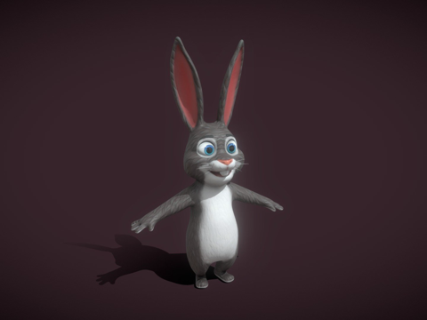  卡通兔子三维3d模型 