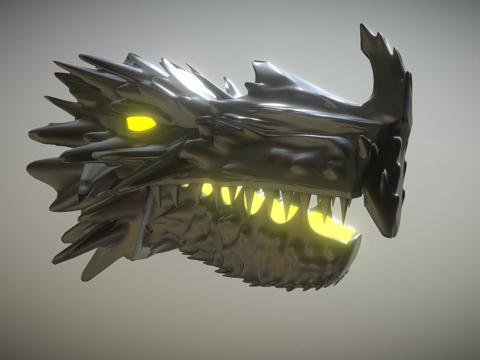  钢龙头部3d模型 