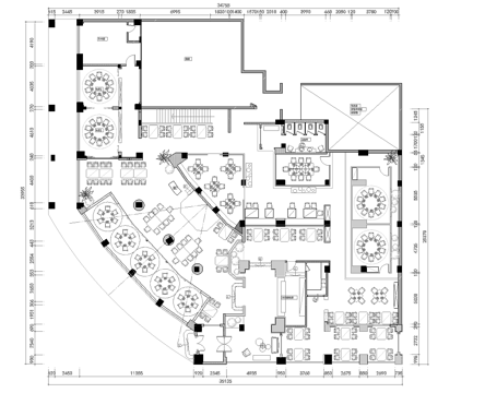 高档中餐厅 最新全套施工图设计cad施工图