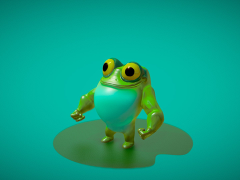  青蛙3d模型 