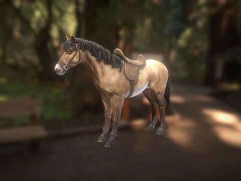  马 3PBR2K动画3d模型 