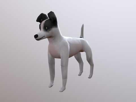  狐狸梗犬3d模型 