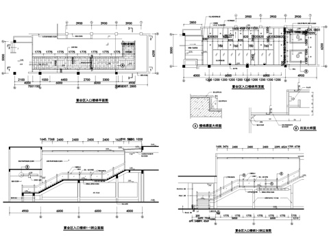 饭店宴会区入口楼梯室内装饰CAD施工图集cad施工图