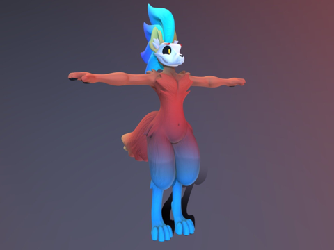  骷髅狗与VTuber虚拟形象Zab13d模型 