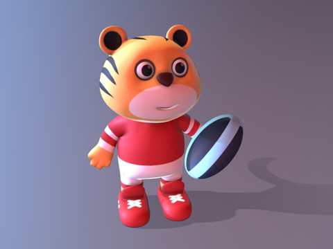  老虎增强现实3d模型 