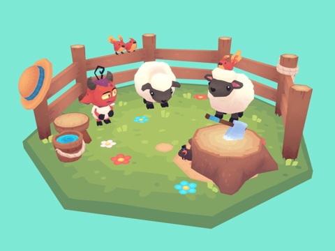  绵羊伙伴3d模型 