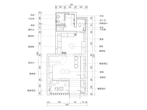 最新宠物店全套施工图设计cad施工图
