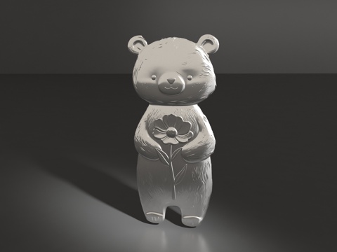  小熊胸针13d模型 