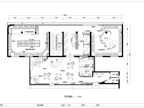婚纱店 最新平面施工图设计cad施工图