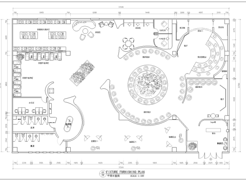 婚纱店 最新平面施工图设计cad施工图