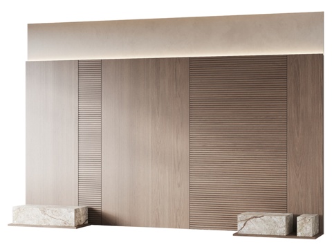  现代背景墙3d模型 