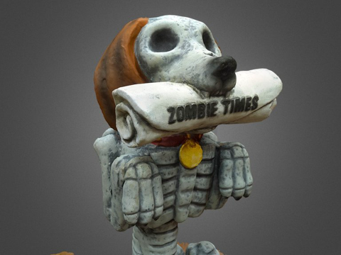  狗头骨3d模型 