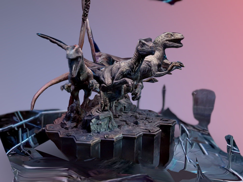  迅猛龙过山车过山车迅猛龙3d模型 