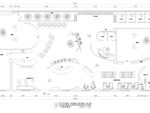 婚纱店 最新平面施工图设计cad施工图