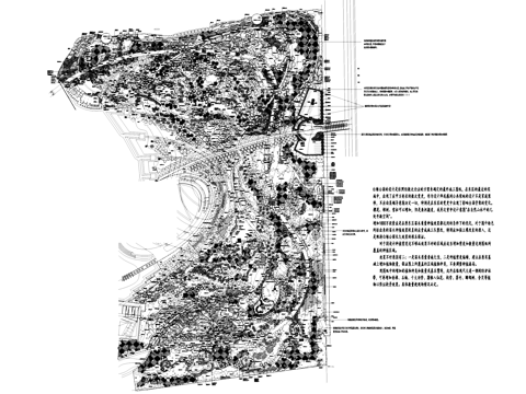白塘公园景观植物配置绿化平面CAD施工图cad施工图