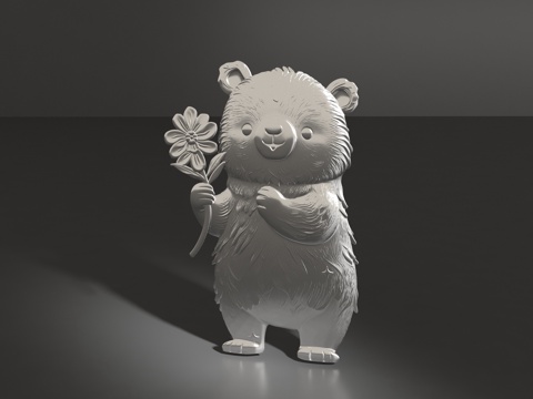 小熊胸针23d模型 