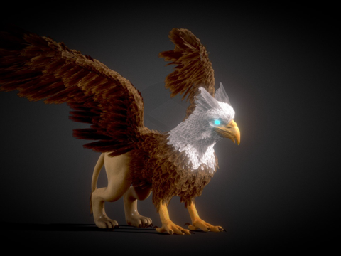  狮鹫绑定新火力最大宠物3d模型 