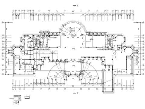 远乐邦辉会所建筑CAD施工图集cad施工图