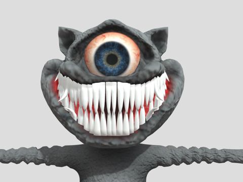  恐怖胡安无绑定和动画3d模型 