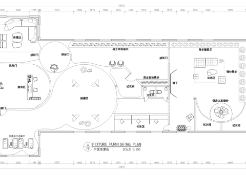 婚纱店 最新平面施工图设计cad施工图