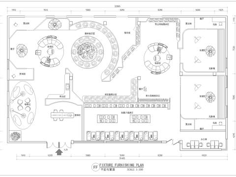 婚纱店 最新平面施工图设计cad施工图