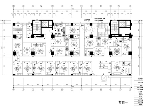 800平棋牌室 茶楼 最新平面施工图设计cad施工图