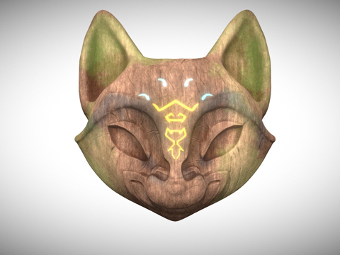  凯娜面具3d模型 