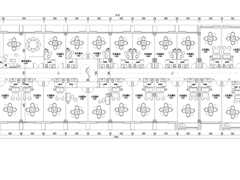 最新棋牌室 茶楼施工图设计cad施工图