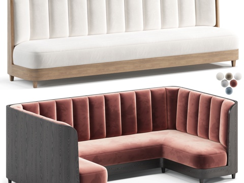  现代多人沙发3d模型 