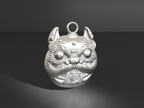  舞狮吊坠3d模型3d模型 