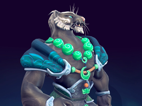  风格化创作  水虎3d模型 