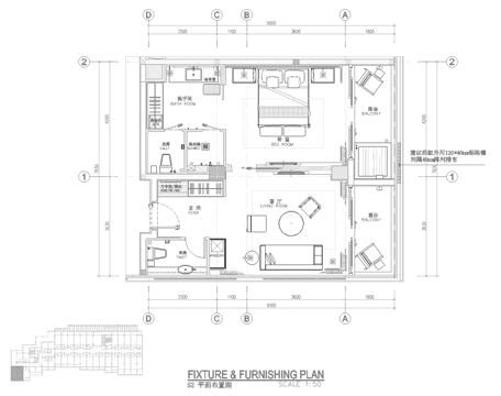 酒店大套房 最新全套施工图设计cad施工图