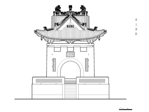 钟楼古建筑测绘CAD施工图集cad施工图
