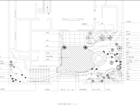 别墅庭院花园天台阳台景观CAD平面施工图cad施工图