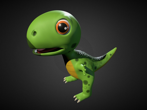  卡通恐龙3d模型 