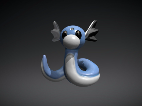  迷你龙宝可梦3d模型 