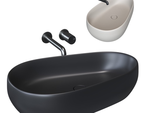  现代洗手台3d模型 