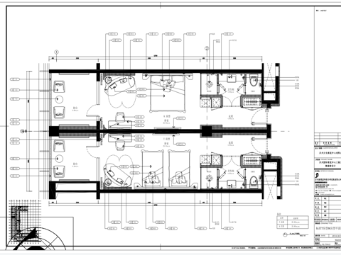 酒店大床房 标间 客房 最新全套施工图设计cad施工图